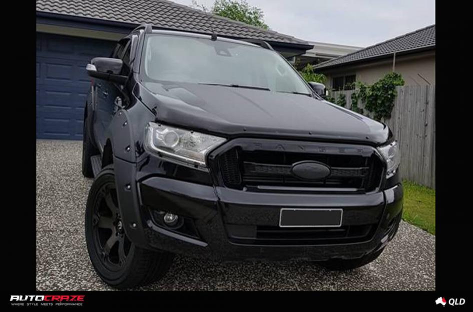 FORD RANGER BEAST BLACK MACHINED WITH DARK TINT